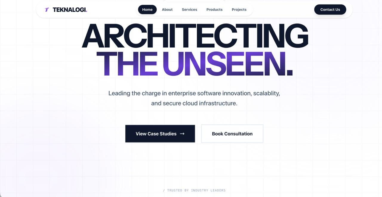Corporate Landing Page (Teknalogi)